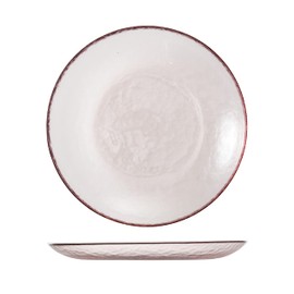 Fortessa Los Cabos Glass Dinnerware Collection, Salad Plate (Set of 4), 8 Inch, Pink