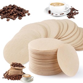Coffee Filter, 700 PCS Coffee Filter Paper, 6.4 cm Coffee Filters Round Replacement, Unbleached Natural Paper, Easy to Use for Home and Coffee Shop Brewing