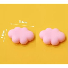 4Pcs/Set Cloud Shape Fridge Magnet,Cartoon Cute Creative Magnets for Office Cloud Shape Whiteboard Maps and Other Magnetic Items,Resin Refrigerator Magnets Home Decoration Kitchen Accessories (Pink)