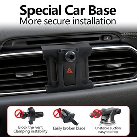 LUNQIN Car Phone Holder Mount for 2017 2018 2019 2020 2021 2022 2023 2024 Mazda CX-5 CX5 Auto Accessories Interior Decoration Mobile Cell Smartphone Bracket