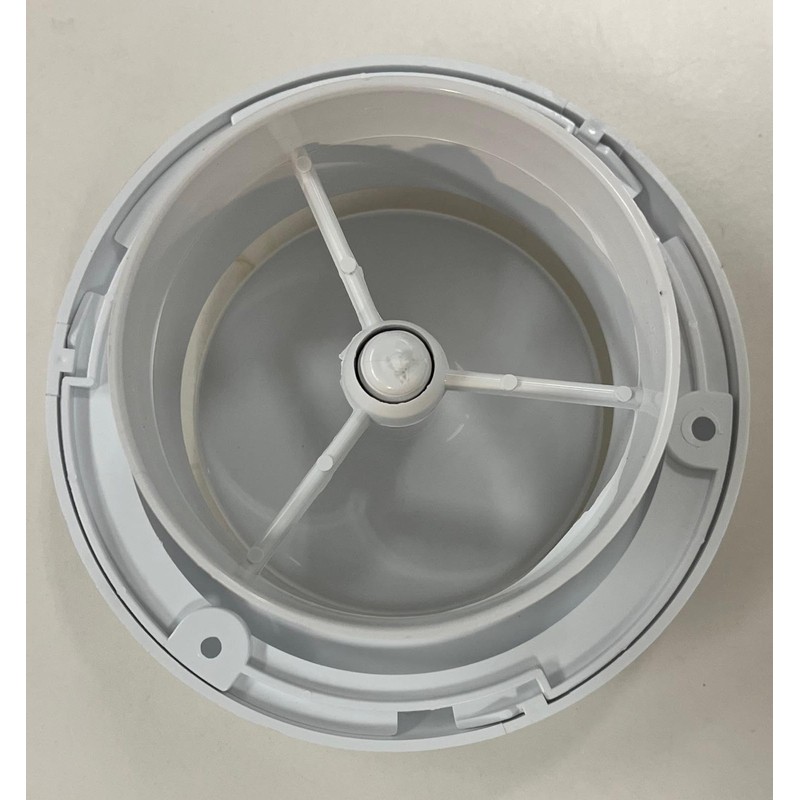 Adjustable Round Plastic HVAC Wall-Ceiling Air Vent Cover, 5" Neck,