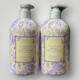 Homeworx 2x Homeworx Slatkin + Co VANILLA BEAN GEL Hand Soap W/ Essential Oils 22 Floz