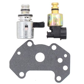 NewYall Set of 2 Auto Automatic Trans Transmission Pressure Governor Solenoid and Sensor with Gasket for Mitsubishi Mighty Max Jeep Grand Cherokee Dodge Ram