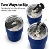 16 oz Stainless Steel Insulated Tumbler with Straw and Lid,
