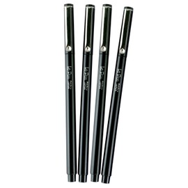 Uchida of America 4-Piece 0.3 Point Size Le Drawing Pen Set Art Supplies, 4 Count (Pack of 1), Balck