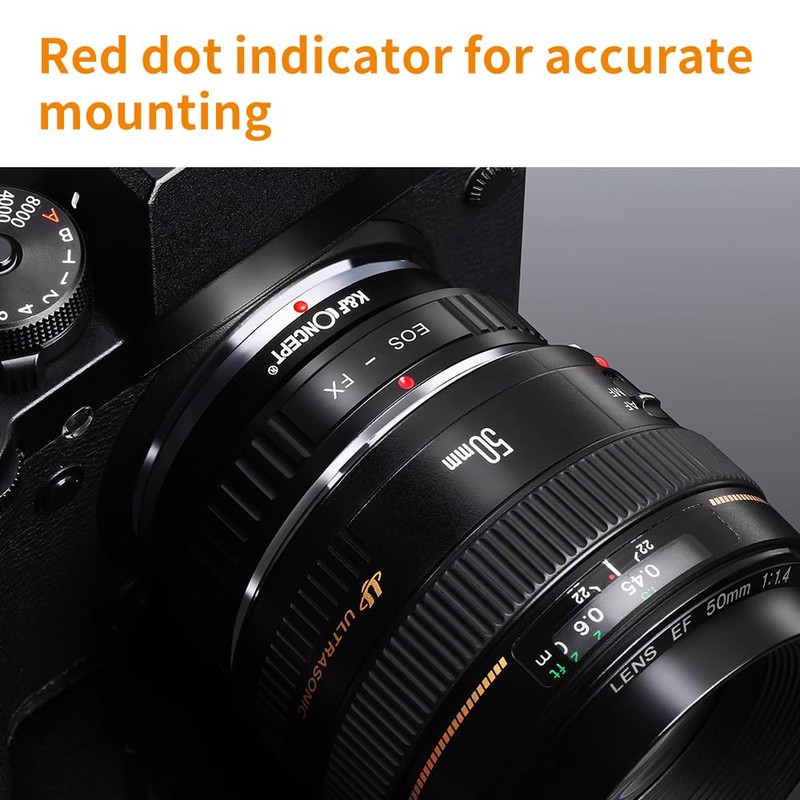 K&F Concept EOS EF/EFS-FX Fit Objektivadapter auf FujiFX Mount X-Pro1