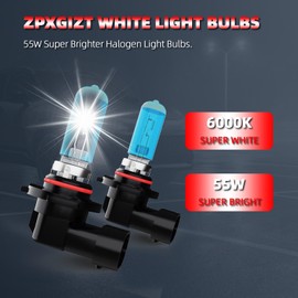 ZPXGIZT Light Bulbs Fit For GMC Sierra 1500 2014-2015, 9012 5202 High Low Beam Fog Lights High Performance Halogen Headlight Bulb Combo, 6000K White Light, Pack of 4