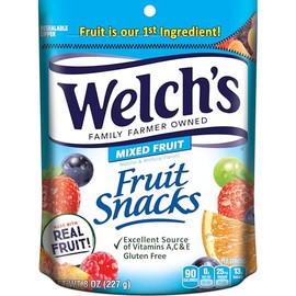 Welch's Fruit Snacks, Mixed Fruit Snack Pack, Gluten Free, 8oz Snack Pack (Pack of 1)