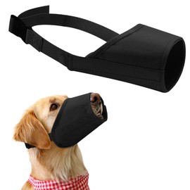 Coppthinktu - Bozal para perros pequeños, medianos y grandes, protector bucal ajustable, color negro, talla XL