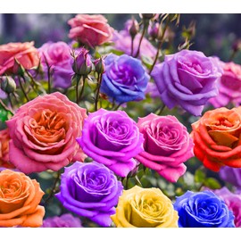 100+ Mixed Color Rose Seeds for Garden Planting 16 Varieties of Bush Perennial Shrub Heirloom Open Pollinated
