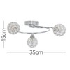 MiniSun Contemporary 3 Way Silver Chrome Swirl Design Flush Ceiling