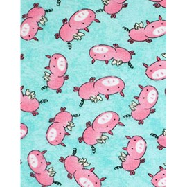 100% Cotton Flannel Fabric Sold by The Yard 1 Yard = 36 in. Length (When Pigs Fly)