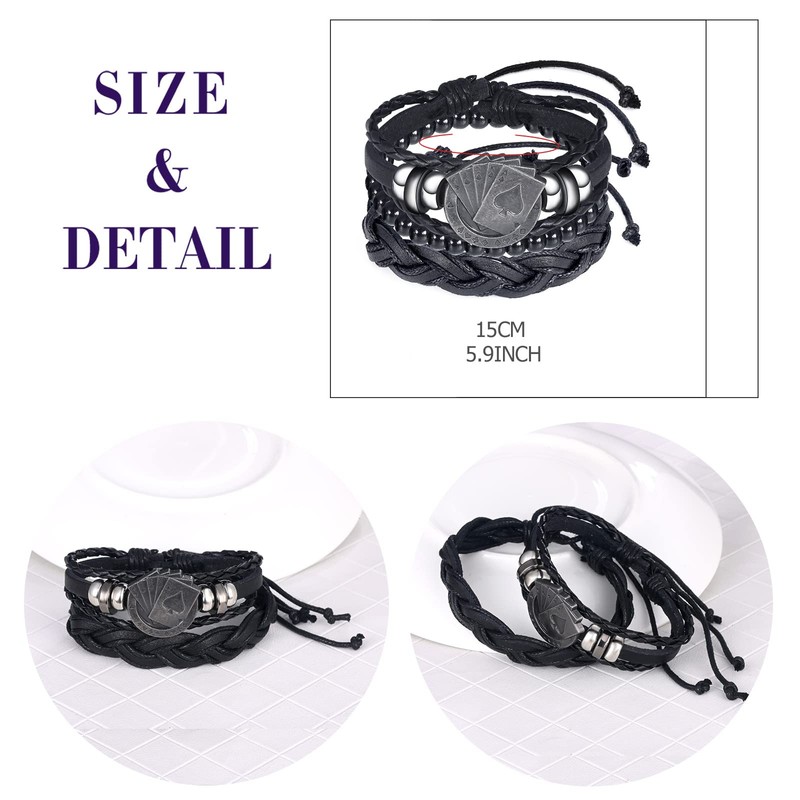 Feilok Bracelet for Man Genuine Leather Women Unisex Cuff Wrap