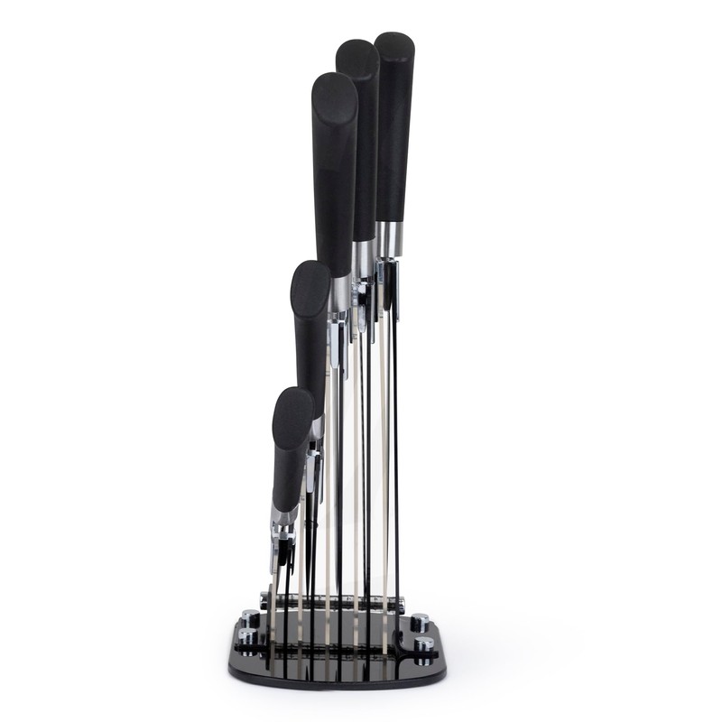 5 Piece Stainless Steel Knife Set with Acrylic Stand –