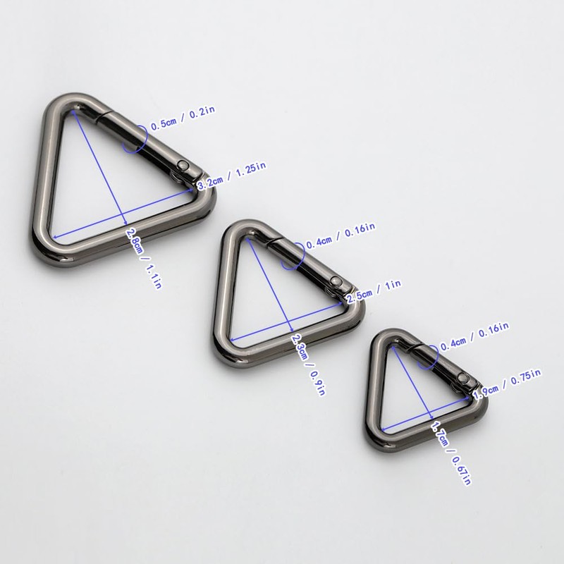 Triangle Key Ring, Spring Snap Clip Hook Trigger Keychain Kettle