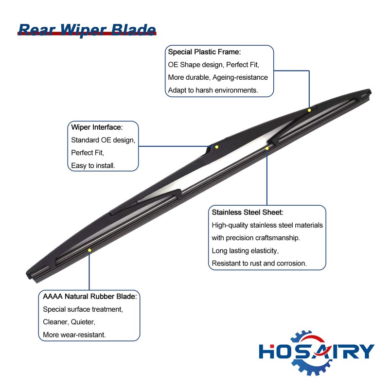 HOSAIRY Rear Wiper Arm Blade Set for Toyota Sienna 2011-2018