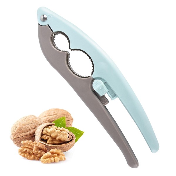 AYNKH Multifunctional Nutcracker, Sturdy Stainless Steel Opener Tool with Non-Slip Handle for Walnuts Pecan Nut Hazelnuts Almonds Brazil Nuts