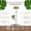 Masseur Face Roller Electric Aventurine, Roller in 100% Natural Aventurine,