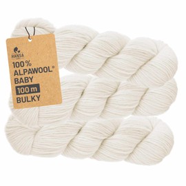 100% Baby Alpaca Wool in 50+ Colours (Scratch-Free) – 300 g Set (6 x 50 g) – Soft Alpaca Wool for Knitting & Crochet in 6 Yarn Sizes by Hansa-Farm