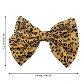 3PCS Large Hair Bows for Women Girls,Leopard Hair Barrette Ponytail Hair Accessories French Hair Clips for Thick Thin Hair