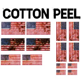 Walker 1:35 WW2 American flags on 100% cotton model/diorama set 6 - Cotton Peel