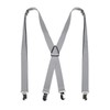 Alizeal Solid Skinny Suspenders X Shape for Men with 4