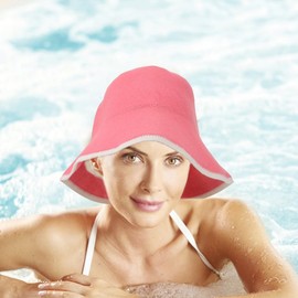 ORFOFE Sauna Hat Bath Cap Sauna Hats Wool Shower Hat for Women Bathroom Shower Hats for Women Sauna Hats for Men Reusable Sauna Hats Sauna Accessories Bath Accessories Pink