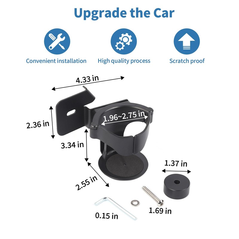 PDKLIN - Soporte de vaso lateral derecho para Jeep Wrangler
