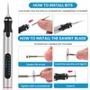 Electric Engraving Pen with 37 Bits, USB Rechargeable Cordless Etching