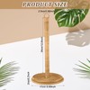 Leinuosen Rattan Paper Towel Holder Woven Wood Paper Towel Stand