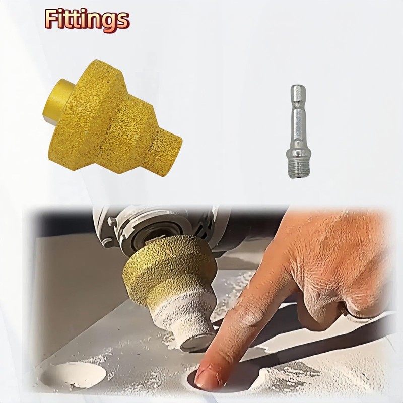 Diamond Step Drill Bit Set (20mm/35mm/50mm) - M10 Thread Hole