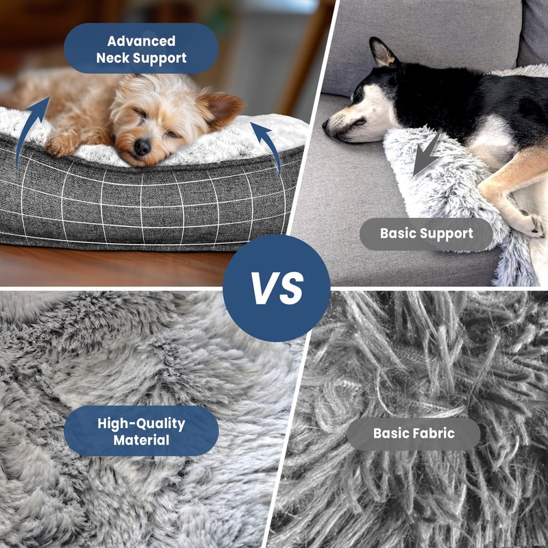 blunique Calming Small Dog Bed for Couch, 35 x 31