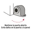 Hermex TOMA-3, Tope para puerta, magnético de cromo