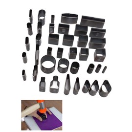 39 Shape Style Hollow Hole Puncher Leather Punching Tool,Leather die,Mold Punching Die Set for Handmade DIY Leather Craft