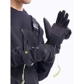 Men's HIGH-FIVE MITTENS  snowboarding - Color: Black, Size: L