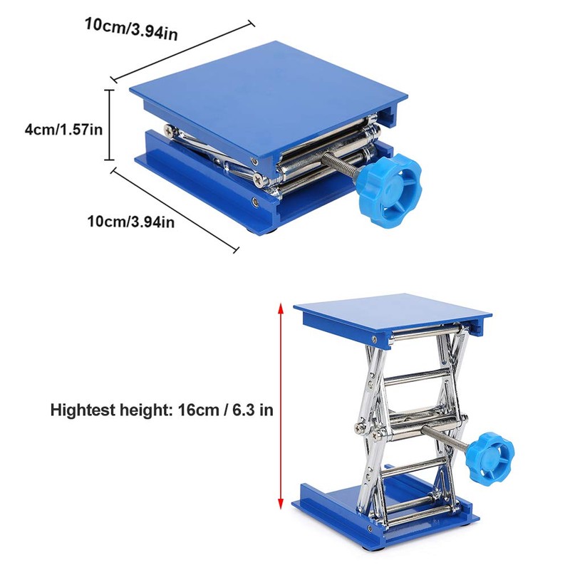 Hilitand Blue Electroplated Aluminium Laboratory Lifting Platform, Stand Rack, Scissor