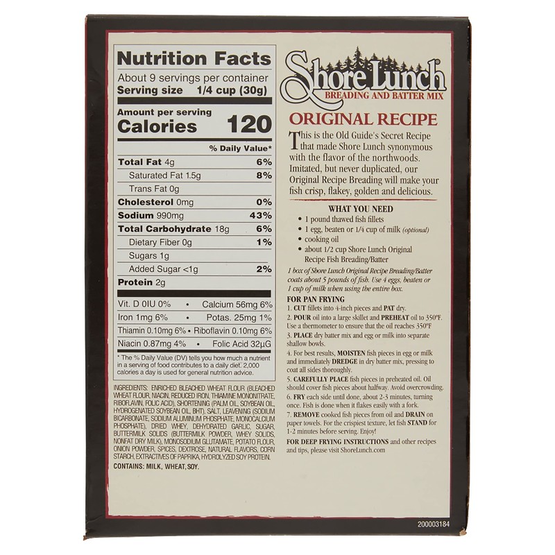 Shore Lunch Fish Breading & Batter Mix, Original Recipe, 9