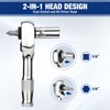 WORKPRO 2-Piece Stubby Handle Ratchet Set with 14 Accessories, 1/4"