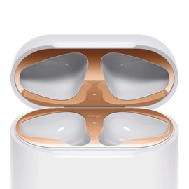 elago Upgraded Dust Guard Compatible with AirPods (Rose Gold, 1 Set) – Dust-Proof Film, Luxurious Looking, Must Watch Easy Installation Video, Protection from Metal Shavings [US Patent Registered]