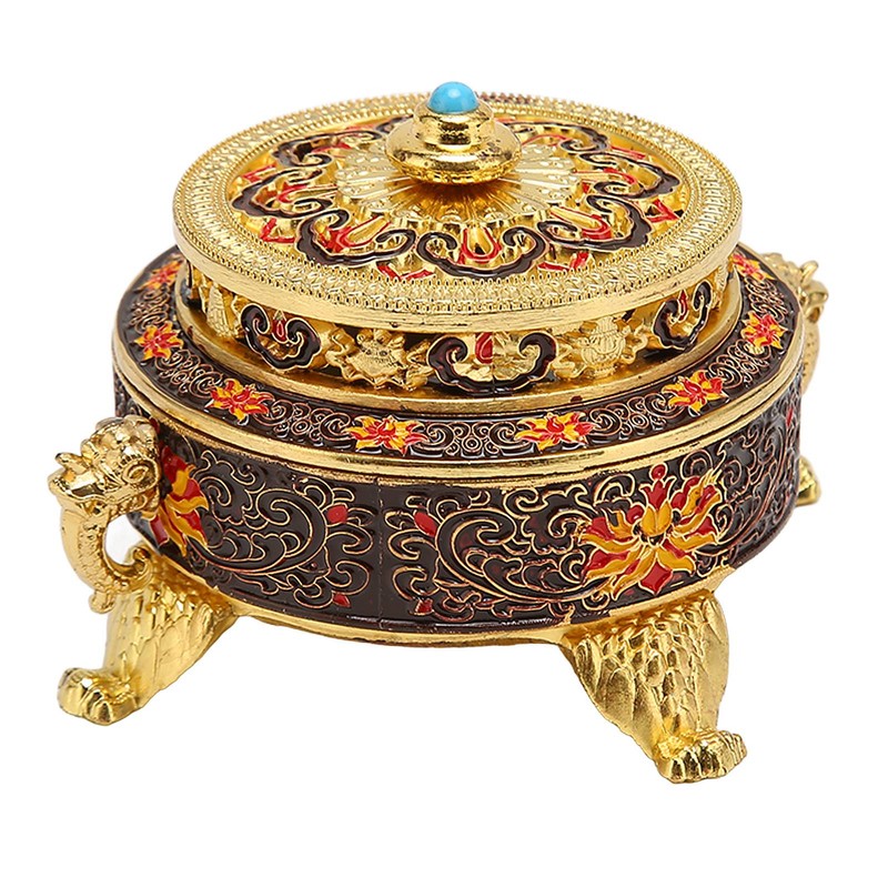 Trinket Incense Burner with Lid Handcraft Antique Polished Process for