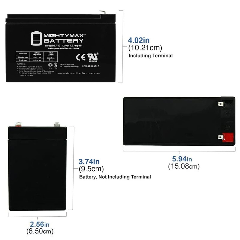 12V 7AH SLA Battery for Razor Pocket Mod Mini Euro