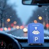 BWESOO Blue Digital Parking Timer Parking Disc with Ice Scraper