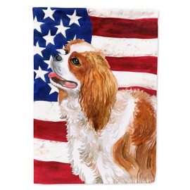 Caroline's Treasures BB9663GF Cavalier Spaniel Patriotic Flag Garden Size, Small, Multicolor