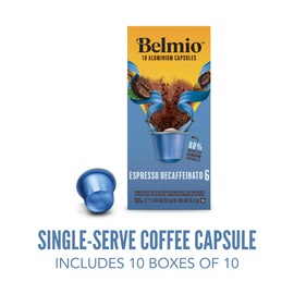 Belmio Decaffeinato Espresso Coffee Pods, Medium Roast