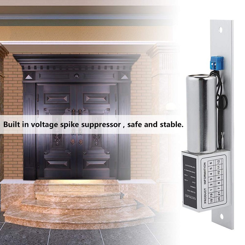 MAGT Deadbolt Lock, EL-2LC DC 12V Electric Mortise Lock Magnetic