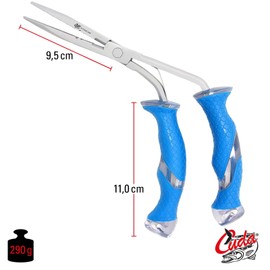 Cuda Unisex's Freshwater SS Pistol Grip Needle Pliers, Blue, 9-Inch