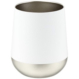 Zalatto TS-1409-044 Round Tumbler, Vacuum Insulated, Stainless Steel, Thermo, Cold Retention, Double Layer, 10.1 fl oz (310 ml), White (Men's-like, Stylish, Matte Series)