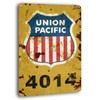 BAYABU Union Pacific Railway Logo Train Railroad Rustic Retro Wall