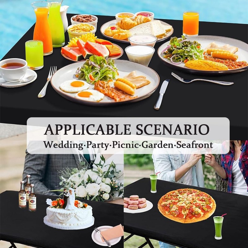 Mateju Rectangular Tablecloth Outdoor Weatherproof, Waterproof PVC Garden Tablecloth Washable