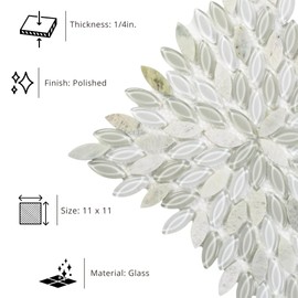 Tenedos HTC252 Verdant Harmony Marble Mosaic Tile